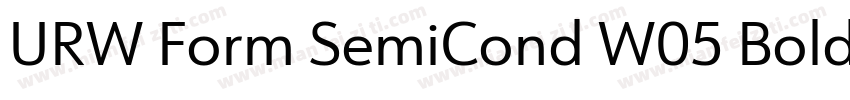 URW Form SemiCond W05 Bold字体转换